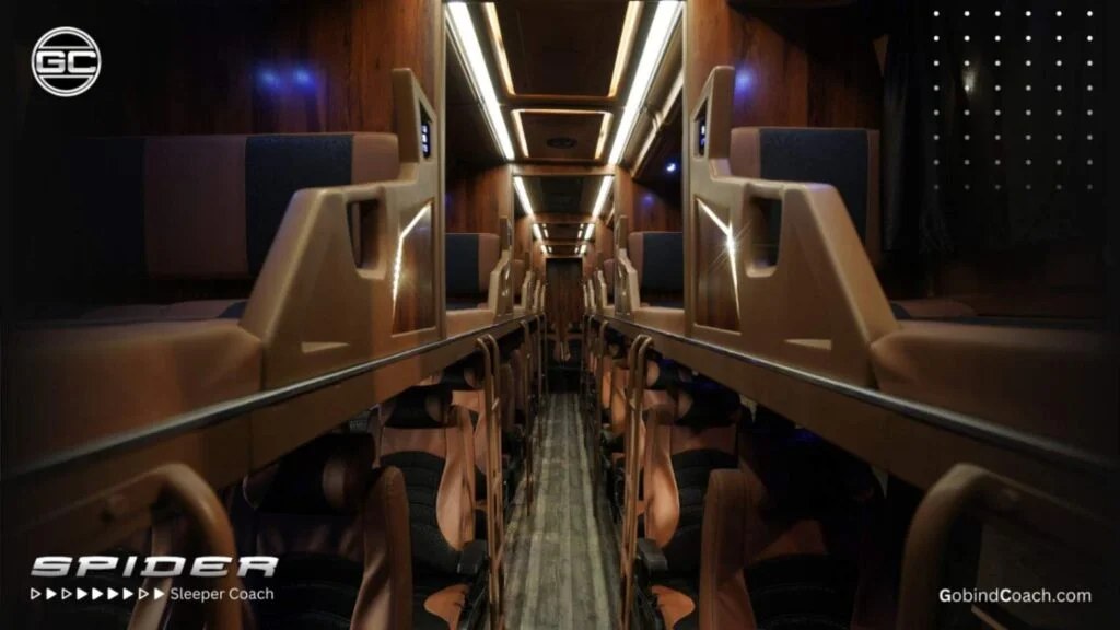 These 2+1 Sleeper Bus Images Will Make You Want to Hop on A Bus Right Away Interior of Gobind Coach Builders Spider Sleeper Bus Model