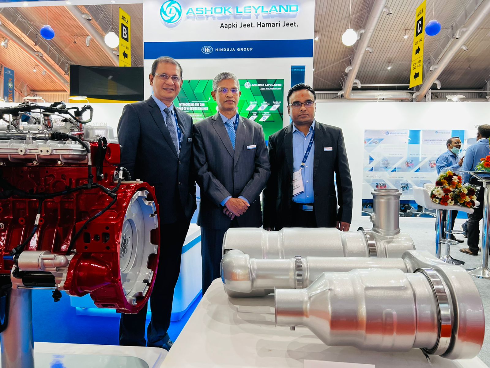 EXCON 2022 Ashok Leyland Showcases CNG Engine H Series