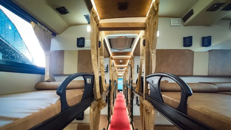 These 2+1 Sleeper Bus Images Will Make You Want to Hop on A Bus Right Away Interior of Indian Sleeper Bus Built by MG Automotive
