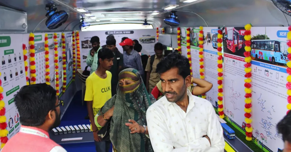 Picture of interior of Mobile MSRTC Bus Museum by the Bus For U Foundation