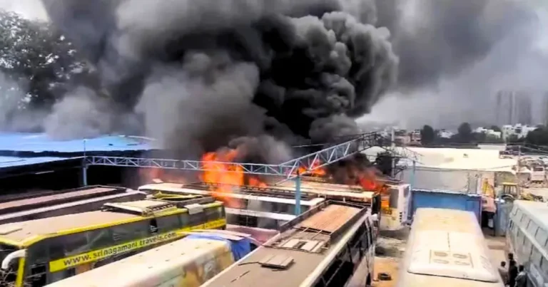Veerabhadra Nagar Bus Depot Fire