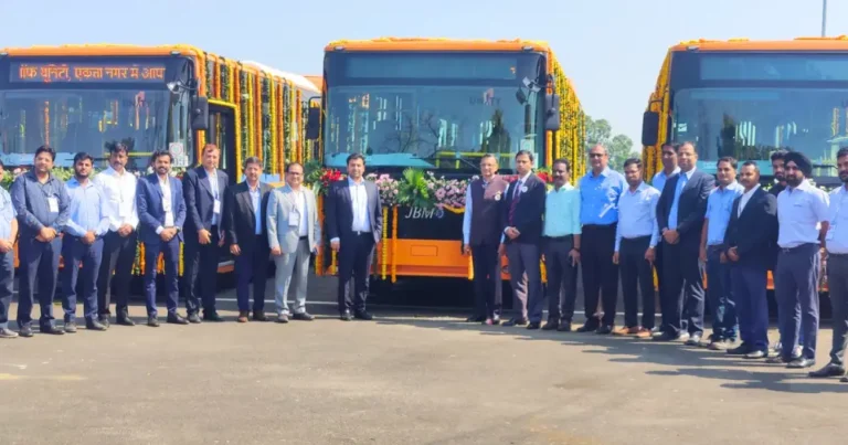 Delhi gets 9 JBM CITYLIFE buses - Becomes First Indian City With BS VI Compliant Public Transport Network PM Modi Flags off 30 JBM Electric Buses in Statue of Unity