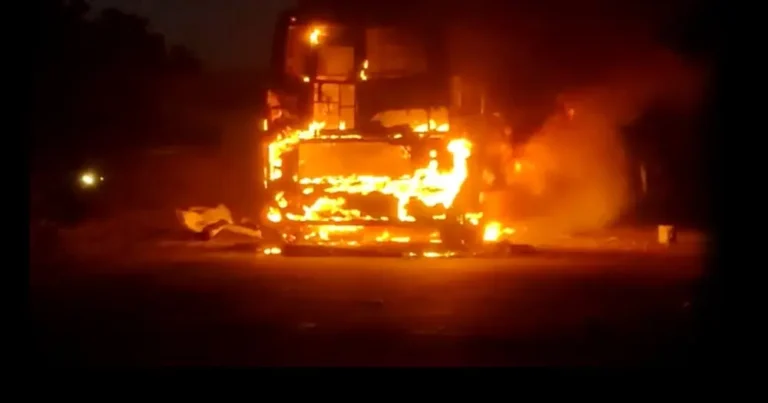 The Gurugram bus fire on the Delhi-Jaipur expressway near Jharsa village, has left two people dead and 13 others injured.