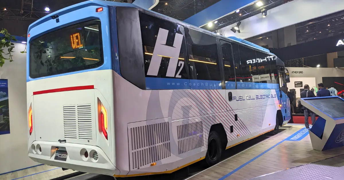 Ashok Leyland Hydrogen Fuel Cell Electric Bus was one of the best Electric Buses at the Bharat Mobility Expo 2024