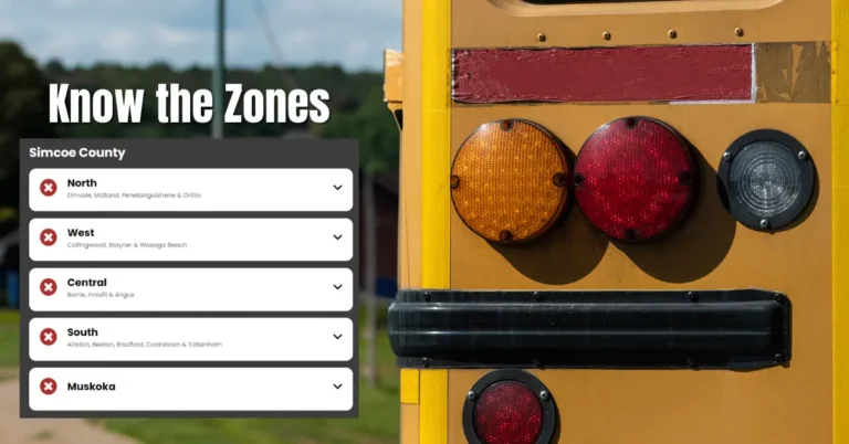 Simcoe County School Bus Cancellations: Barrie, Orillia and other zones Simcoe County School Bus Cancellations Zones Affected Today