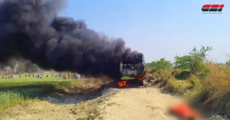 Ghazipur Bus Accident Blunder: Several Officials Suspended Ghazipur bus accident bus burning