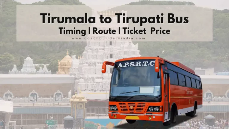 Tirumala to Tirupati Bus Timings, Route, Ticket Fare, Online Booking