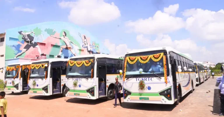 70 new TGSRTC electric buses were added to to Karimnagar bus depot on September 29, 2024