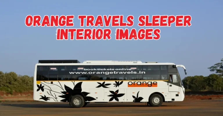 Orange Travels sleeper bus inside images
