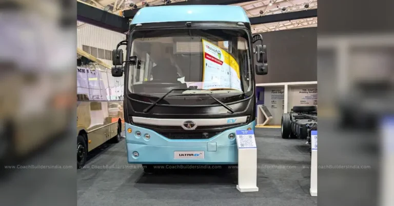 The Tata Ultra 7M, the new tata Ultra electric bus at Prawaas 4.0