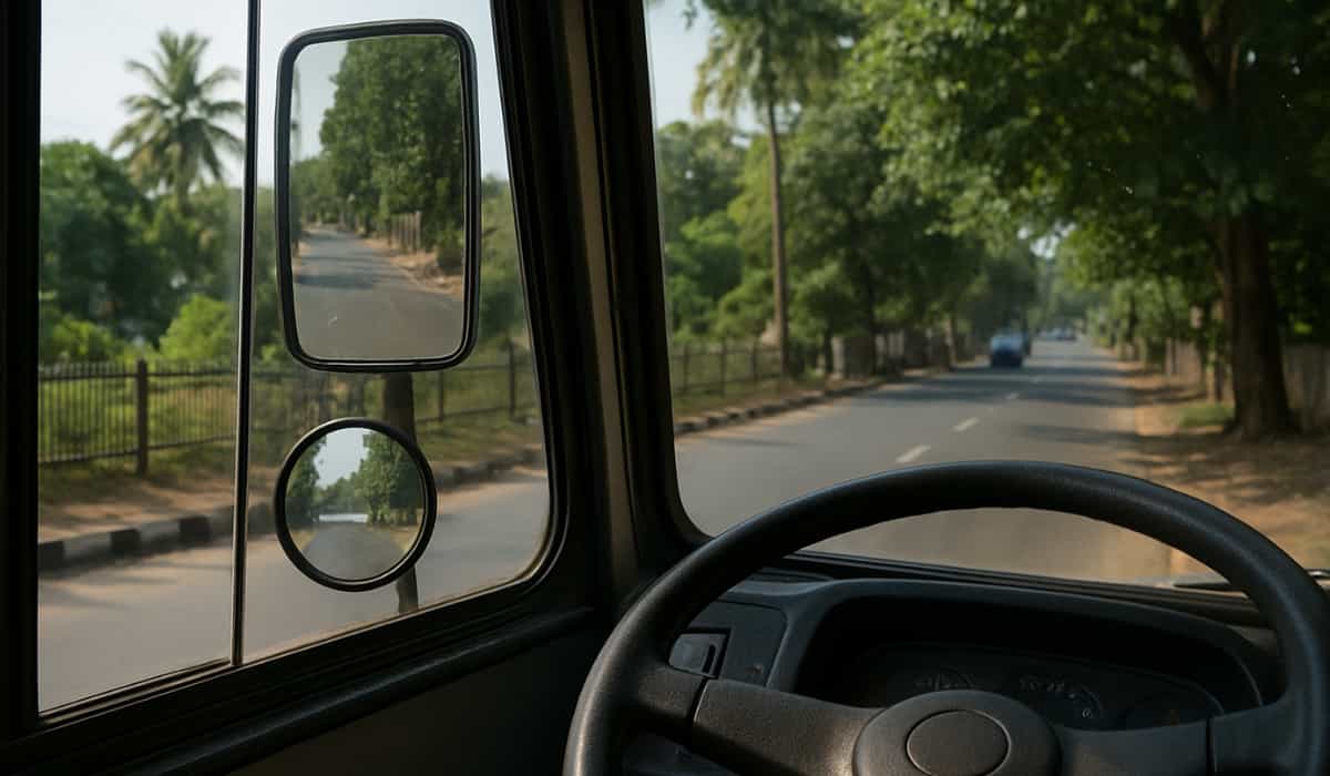 Blind Spot Mirrors for Heavy Vehicles and Buses in Kerala Mandatory from November 1 Blind Spot Mirrors for Heavy Vehicles and Buses in Kerala Mandatory from November 1