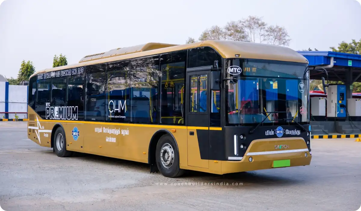 chennai mtc gold electric bus