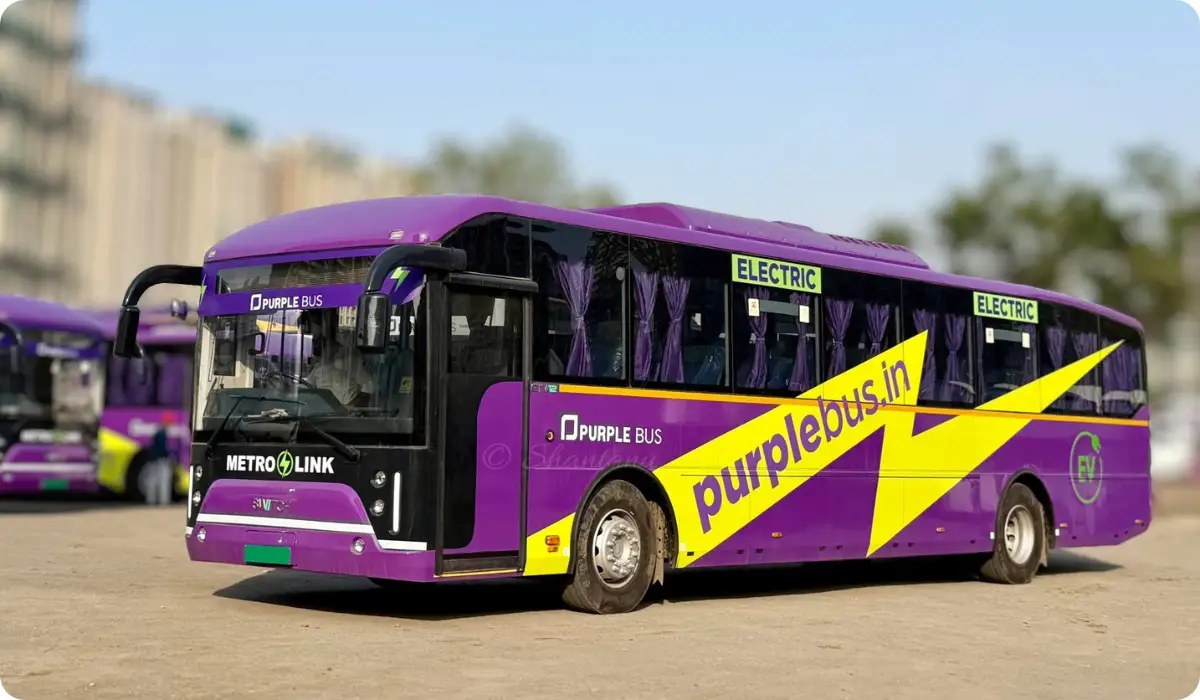 Prasanna Purple Launches Private Electric Bus Service Between Pune and Mumbai